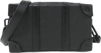 Louis Vuitton Black Leather Shoulder Bag (Pre-Owned)