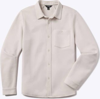 Cuts Mens Skyline Knit Overshirt In Clay
