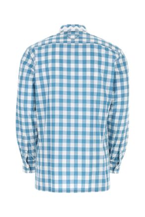 Prada Mens Embroidered Poplin Shirt F03dv Exterior: Cotton Camicie