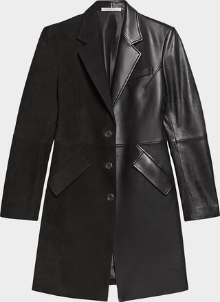 Helmut Lang Sculpted Leather Apex Coat
