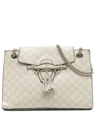 Gucci 2016-2025 Large Guccissima Emily Shoulder Bag crossbody bag - women - Calf Leather - One Size - Brown