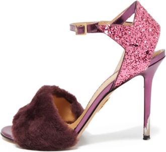 Charlotte Olympia Sandali con glitter 110mm - Viola