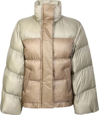 sacai Donsjack met wijde mouwen - Dames - Winterjassen - Beige - L - Leer - Jassen