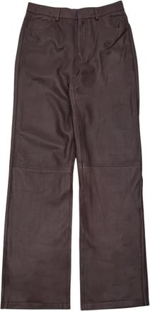 Rotate Rotate Birger Christensen - Rotie Leren Broek - Dames - Broeken - Bruin - Maat: L Leer