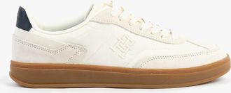 Tommy Hilfiger Th Heritage Sneaker Womens Ancient White Leather - Size UK 6.5