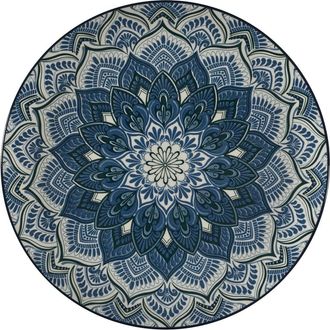 OEM Juego De 12 Platos Azules Indi