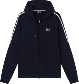 Emporio Armani Logo Series Hooded Sweatshirt - Heren - Vesten met rits - Blauw - L - Katoen - Hoodies & sweatvesten