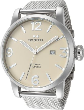 TW Steel Mens Maverick 48mm Silver Tone Automatic Watch