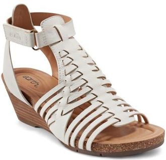 Earth Hattie 3 Wedge Sandal in White at Nordstrom, Size 7.5