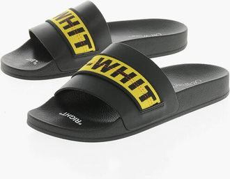 Off-white Rubber Slides with Branded Technical Webbing Strap size 38