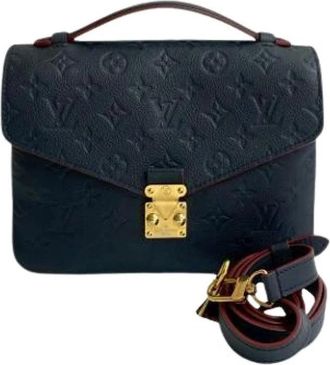 Louis Vuitton Tweedehands leren Louis Vuitton tassen - Dames - Vintage Schoudertas - Blauw - ONE Size - Leer - Vintage