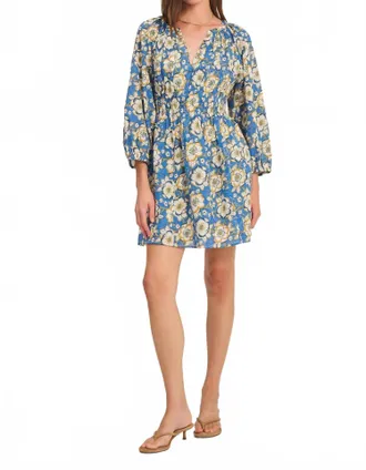 Velvet Sandrine Mini Dress In Asul