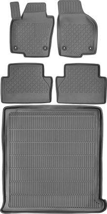 OEM Volkswagen Sharan Ii Van A Partir De 2010 Set - Alfombrillas Para Coche + Alfombrilla Para Maletero