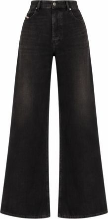 Diesel Black Relaxed High Rise Jeans