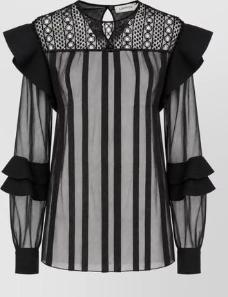 Lanvin silk ruffled blouse