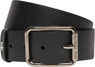 Patrizia Pepe Rechthoekige Gouden Gesp Leren Riem - Dames - Riemen - Zwart - M - Leer - Accessoires