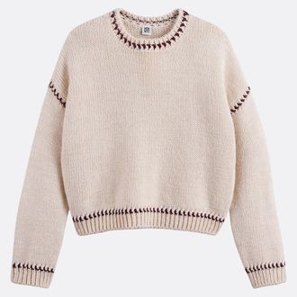 La Redoute Collections Trui met ronde hals in grof tricot