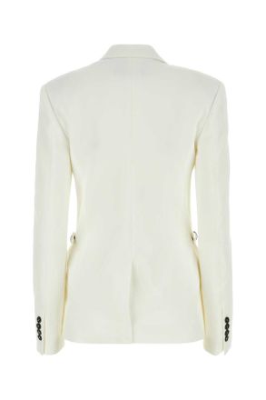 J.W.Anderson Womens White Stretch Polyester Blend Blazer Giacche E Gilet