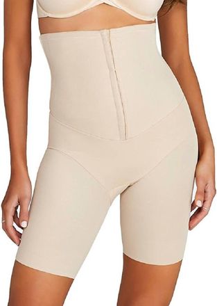 Miraclesuit Shapewear Inches Off Waist Cinching Thong In Nude