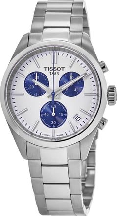 Tissot PR100 Chronograph White Dial Stainless Steel Mens Watch T150.417.11.011.00