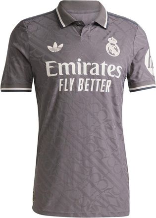 adidas Mens Three Bar Logo Collared Neck Short Sleeve Jersey Shirt in Charcoal - Size X-Large
