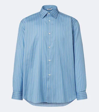 Auralee Striped cotton and silk shirt
