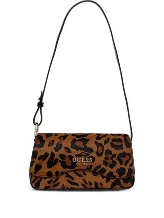 Guess Co Domitilla leopard-print shoulder bag - Brown