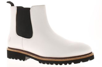Hush Puppies Womens Boots Chelsea Gwyneth Leather Memory Foam Slip On white Leather (archived) - Size UK 7