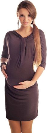 Purpless Maternity Batwing Dress Tunic Pregnancy 6407 (8/10, Brown)