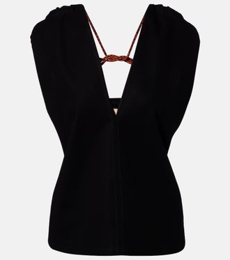 Plan C Cotton cr&ecirc;pe top