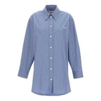 Isabel Marant Overhemden, Dames, Blauw, S, Katoen, Cylvany Shirt