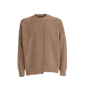 Isabel Benenato Isabel Benenato, Truien & Vesten, Heren, Beige, L, Wol, Uk 05 30 Ronde hals Trui
