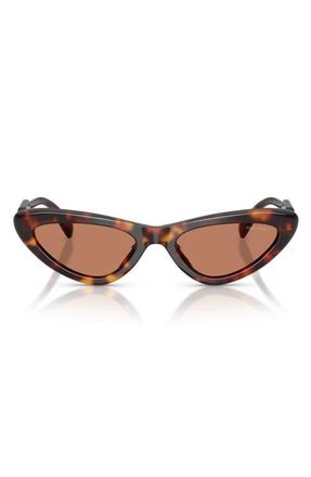 Miu Miu 55mm Cat Eye Sunglasses in Havana /Brown at Nordstrom