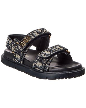 Dior Dioract Oblique Canvas & Leather Sandal