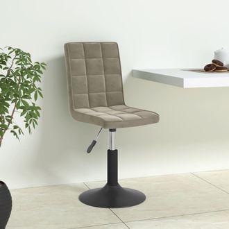 vidaXL Sillas De Comedor Giratorias 4 Uds De Terciopelo Gris Claro Vidaxl