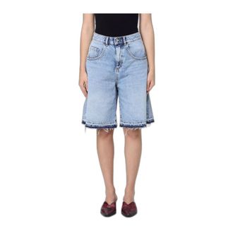 Icon Denim Los Angeles Lulu Wide Leg Short - Dames - Korte broeken - Blauw - Maat: W28 Katoen