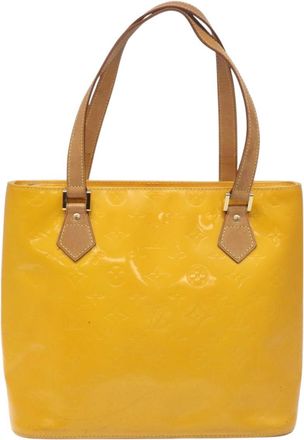 Louis Vuitton Houston Yellow Patent Leather Handbag (Pre-Owned)