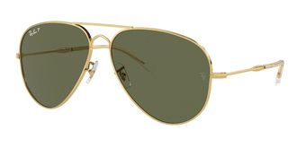 Ray-Ban RB3825 Old Aviator Polarized 001/58 Mens Sunglasses Gold Size 62