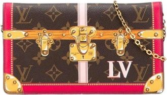 Louis Vuitton Pre-owned Clutches, female, Brown, Size: ONE SIZE Pre-owned Pochette Weekend Monogram Shoulder Bag
