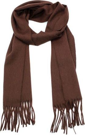 Portolano Fringe Trim Cashmere Scarf in Bordeaux at Nordstrom Rack