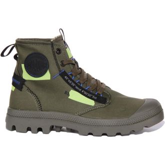 Palladium Lace-up Boots, male, Green, 4 UK, Canvas Ankle Boots in Olive