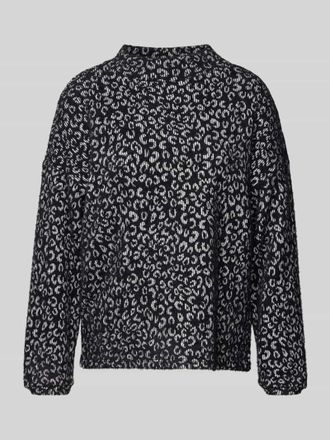 Street One Strickpullover mit gerippten Abschl&uuml;ssen in Black, Gr&ouml;&szlig;e 36