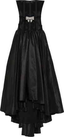 Nissa Abito lungo con fiocco - Nero