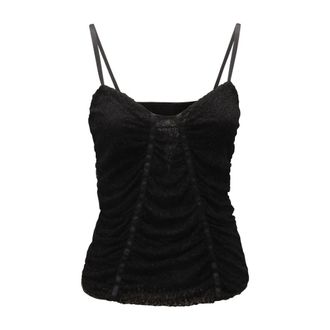 Ga&euml;lle Paris Kanten Top Made in Italy - Dames - Tops zonder mouwen - Zwart - S - Tops