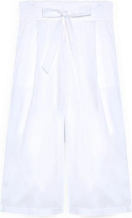 Fiorella Rubino Cotton Poplin Culottes - Dames - Vrijetijds broeken - Wit - M - Katoen - Broeken
