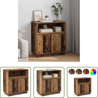 vidaXL vidaXL Credenza moderna - Madia LED Legno vecchio 71 x 34,5 x 75 cm Legno multistrato