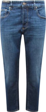PT01 Tapebroek Torino Model Made in Italy - Heren - Slim Fit Jeans - Blauw - W32 - Jeans