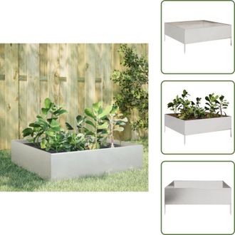 vidaXL Fioriera per piante - vidaXL Fioriera Rialzata da Giardino 100x100x25 cm in Acciaio Inox - Fioriera per erbe aromatiche