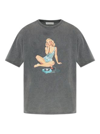 Duke and Dexter Pin Up Washed graphic T-shirt - Grey