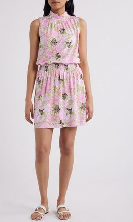 Lilly Pulitzer Serah Smocked Waist Blouson Dress in Pistachio Macaron Bees Knees at Nordstrom, Size X-Large